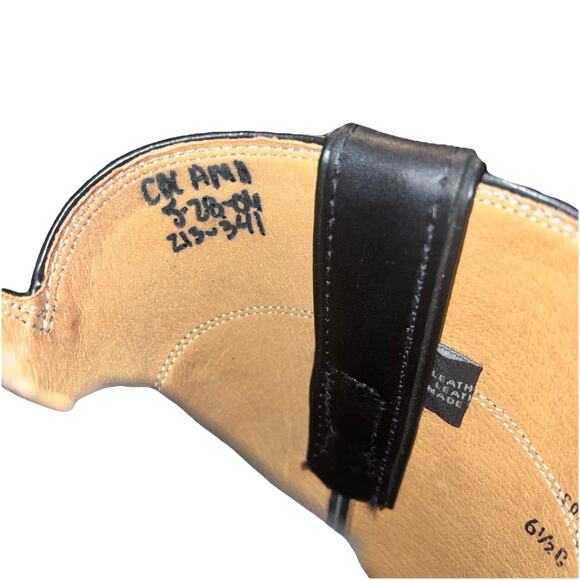 Justin L3703 Ladies Classic Roper Boot Black Kipskin Cowhide Foot Roper Toe 6.5C - Picture 4 of 7